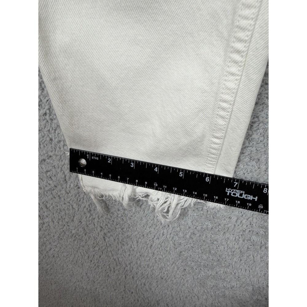 GRLFRND Jeans Womens 25x25 Helena‎ High Rise Straight Distressed Hem White - Picture 9 of 10